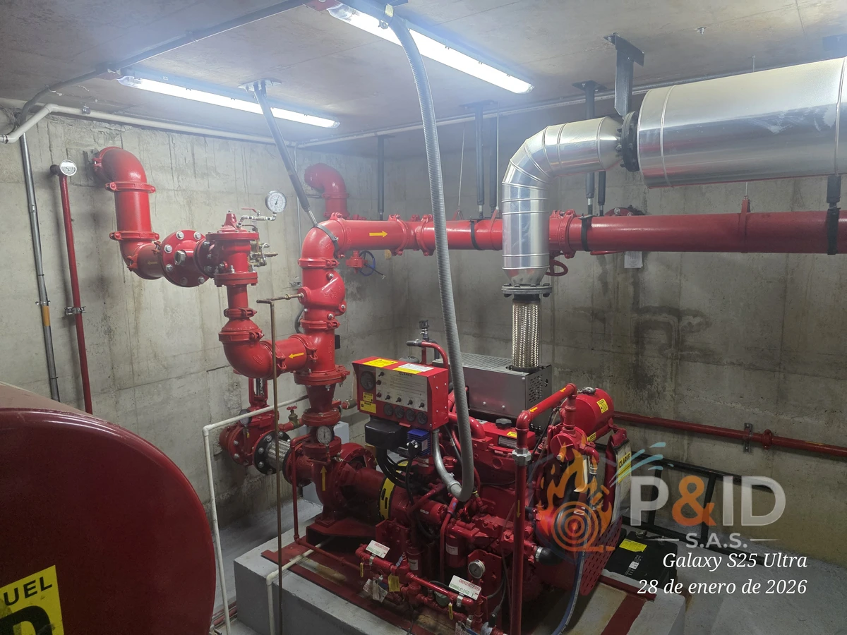 Suministro e instalación de cuarto de bombas contra incendio NFPA 20