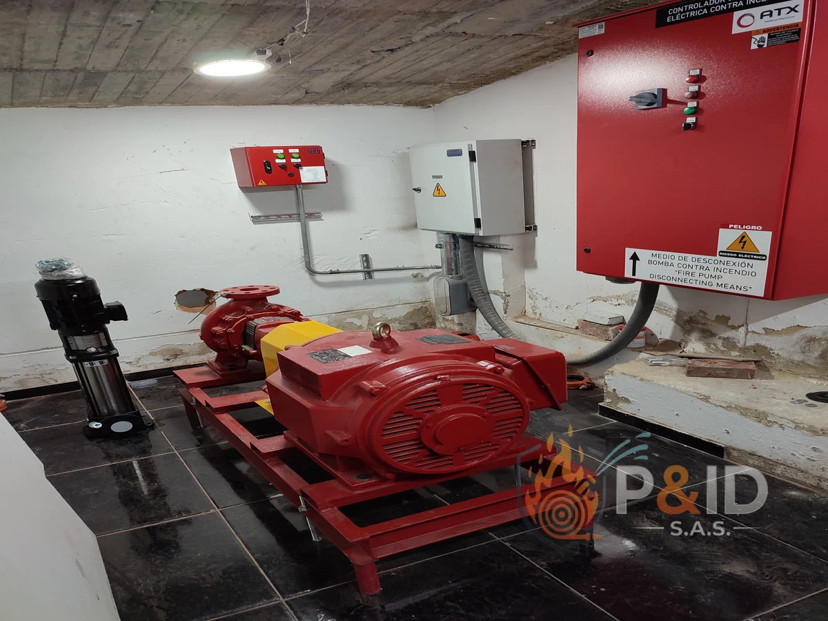 Instalación de equipos de bombeo y tableros contra incendio
